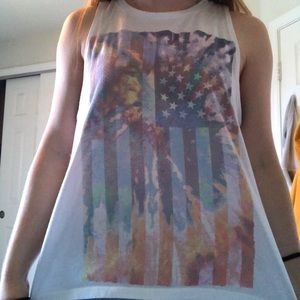 Billabong American flag muscle tank